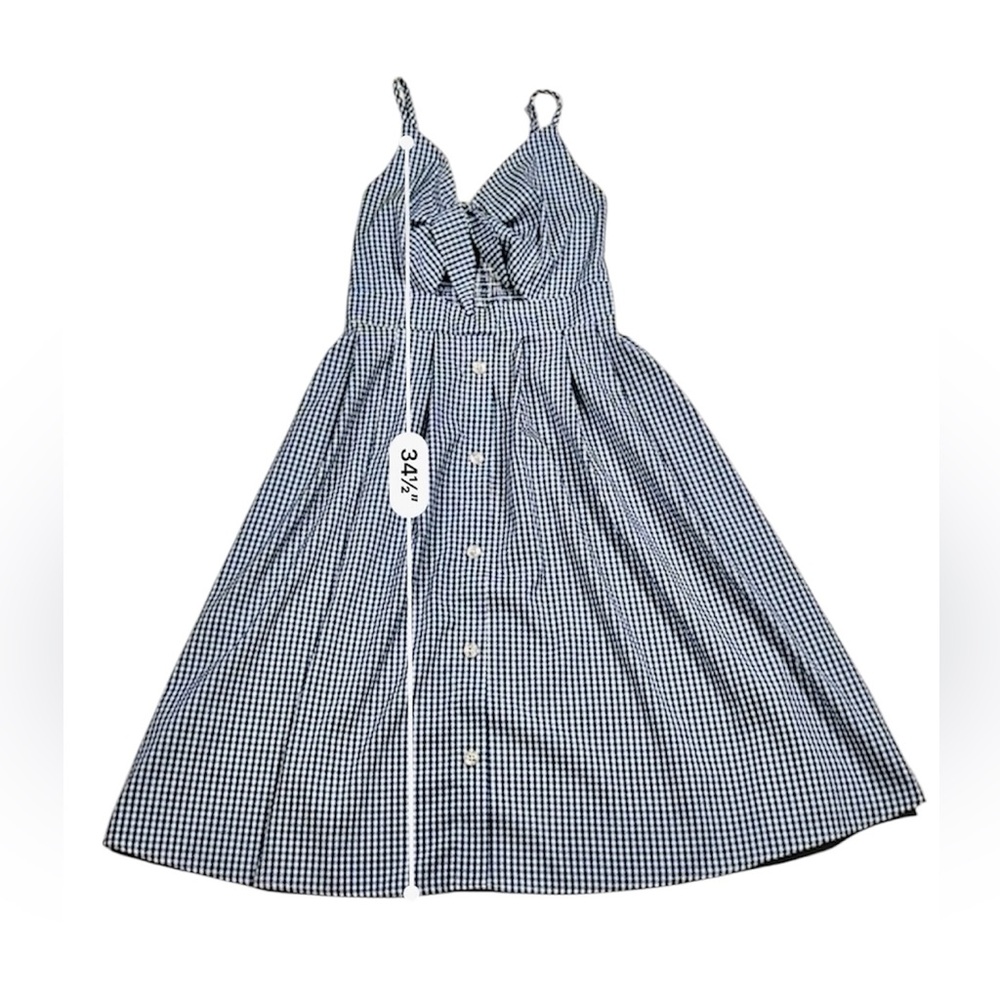 Cupshe Blue Gingham Midi Dress Cutout Bow Front – Size M - Picture 13 of 17